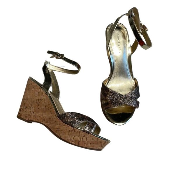 Marc Fischer welly sparkle wedges heels - Picture 1 of 14